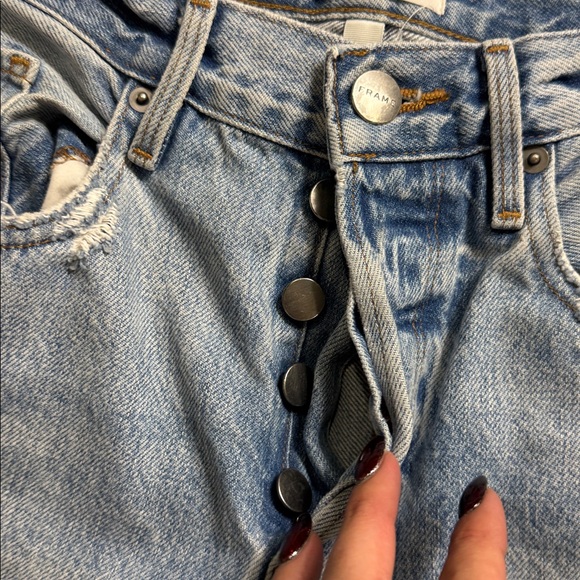 Frame Denim Le Original Light Blue distressed jeans size 28 - Picture 3 of 8